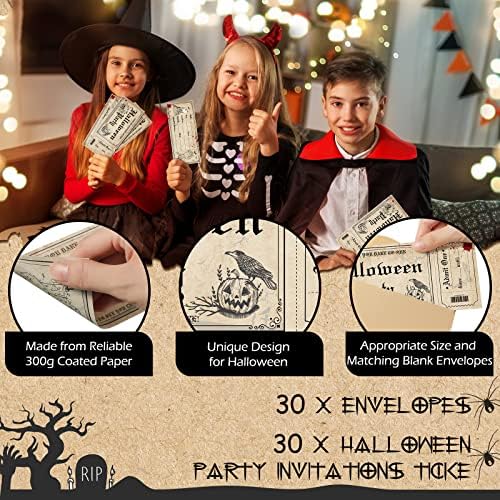 Geelin Halloween Party Invitations 30 Pcs with Envelopes