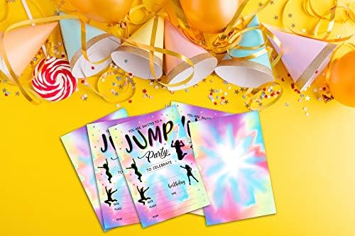 Trampoline Jump Birthday Party Invitations 20 Cards With Envelopes
