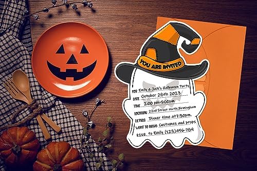 FaCraft Halloween Invitations with Envelopes