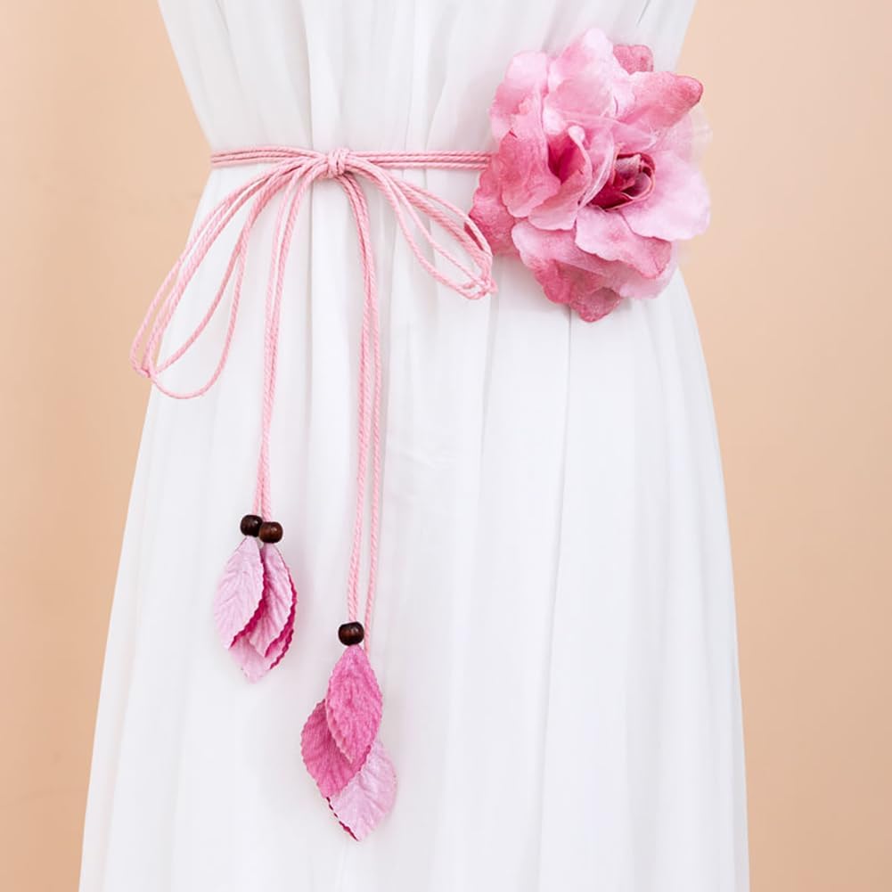 2 Pcs Pink Country Style Flower Curtain Tiebacks