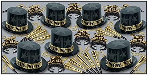 Beistle Gold New Year Star Party Kit for 50