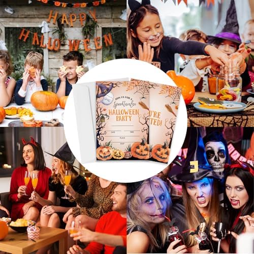 Vintage Halloween Party Invitations Cards with Envelopes