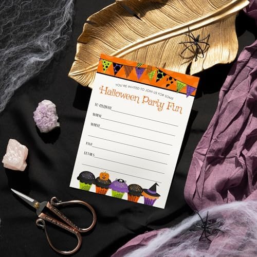 Halloween Birthday Invitations with Envelopes Set of 15