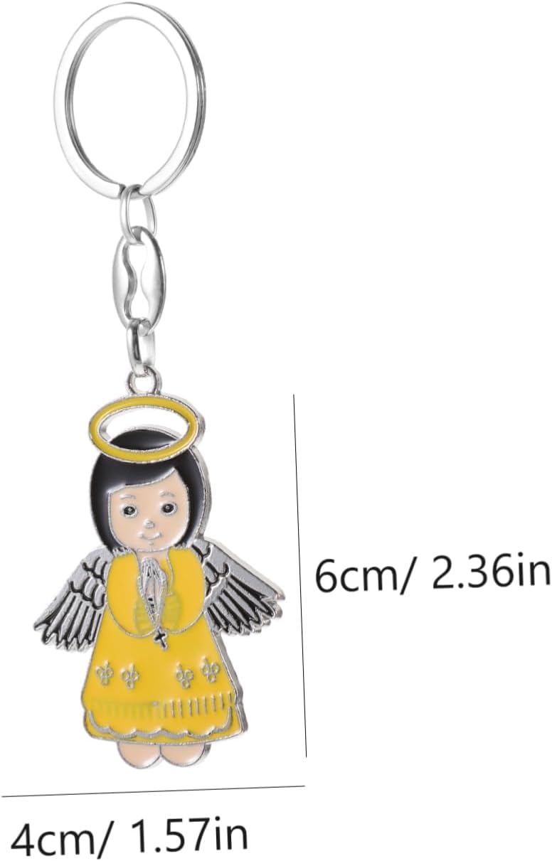 Zerodeko 6pcs Angel Keychain Pendant Keychains for Women