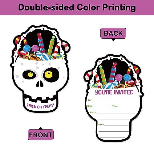REWIDPARTY Halloween Party Invitations Set of 15