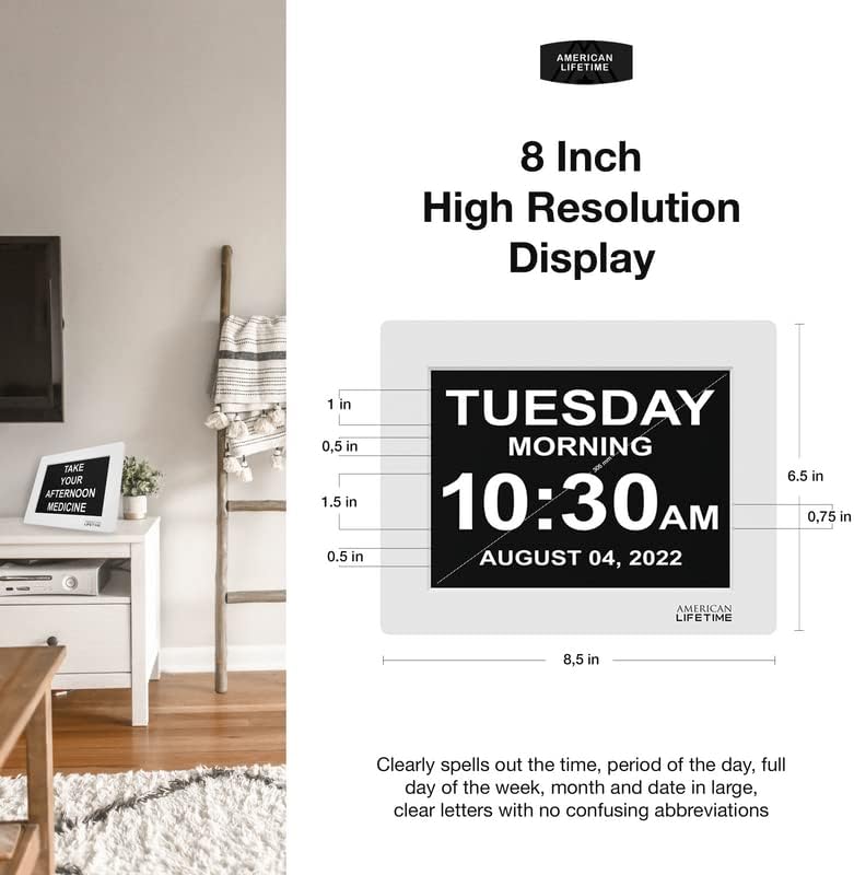 American Lifetime 2025 Large Digital Clock for Seniors