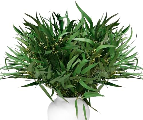 17 Inch Preserved Eucalyptus Stems for Home Decor