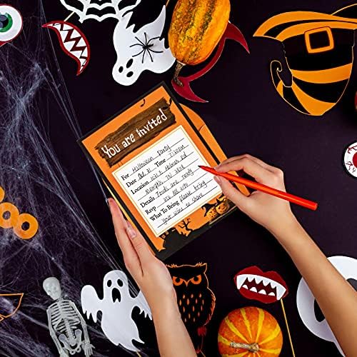 XJF Halloween Party Invitation Cards for Kids 5x7 12pcs with Envelopes