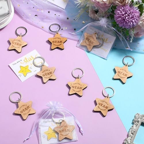 50 Back to School Gift Keychain Set with Cards and Bags