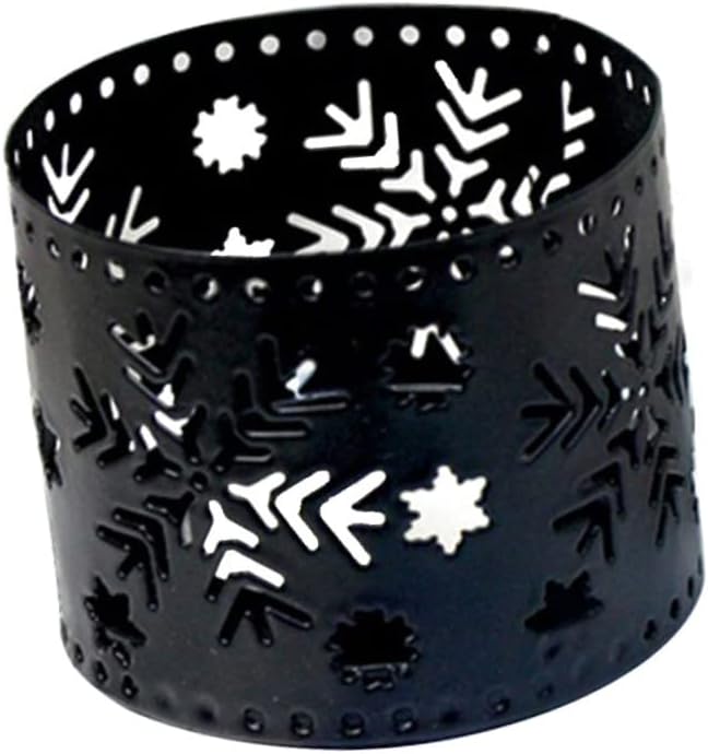 Christmas Iron Candle Holders Snowflake Design Elegant Desktop Pen Holder