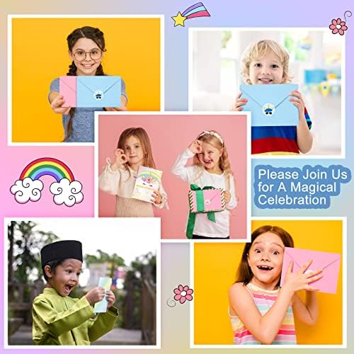 Tallew Unicorn Party Invitation Set 24pcs
