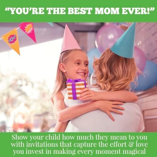 Creepy Pixel Miner Birthday Invites 20 5x7 Fill-In Cards with Envelopes