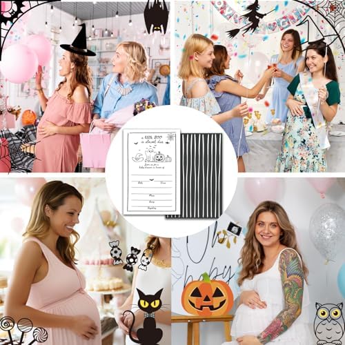 Halloween Baby Shower Invites 25 Double Sided with Envelopes