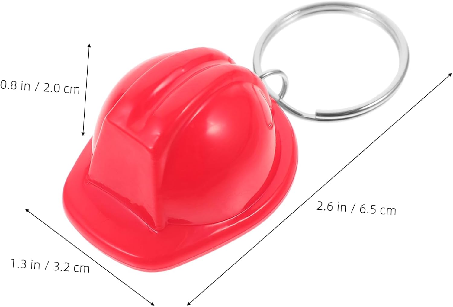 Amosfun 4pcs Construction Helmet Keychain Set