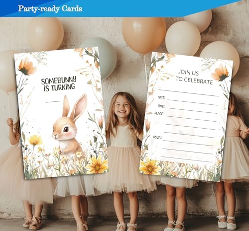 Fablus Birthday Invitations Girls 4x6 Inches 30 Sets with Envelopes