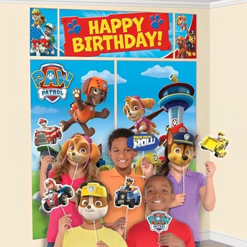 Multicolor Paw Patrol Scene Setters Pack of 17