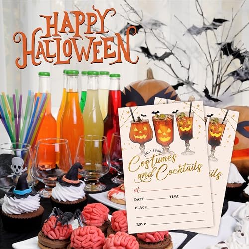 EXW Halloween Costume Party Invitations With Envelopes