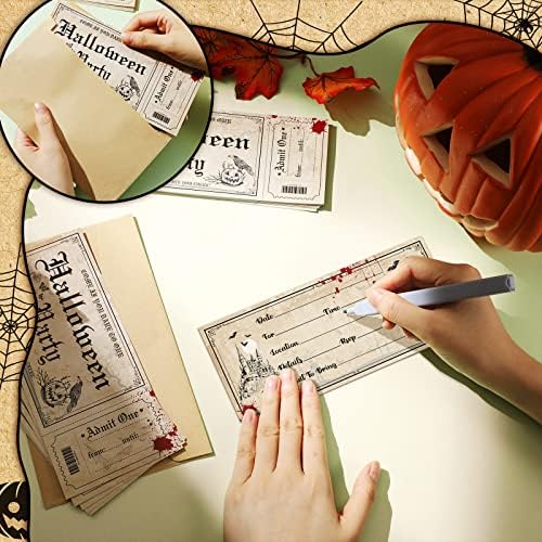 Geelin Halloween Party Invitations 30 Pcs with Envelopes