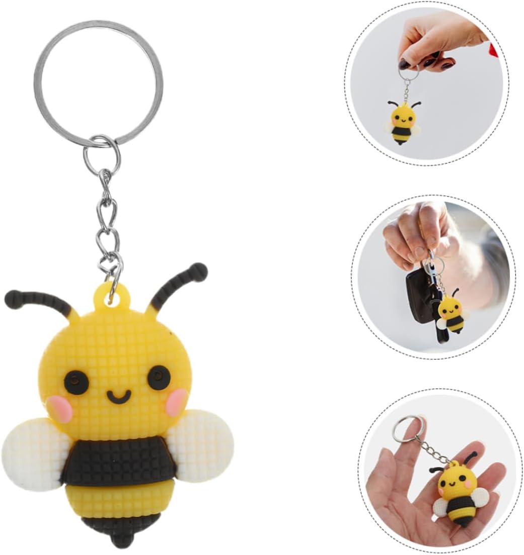 Cute Bee Keychain Backpack Keyring Party Favor