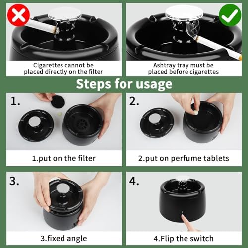 Smokeless Ashtray with Air Purifying Function