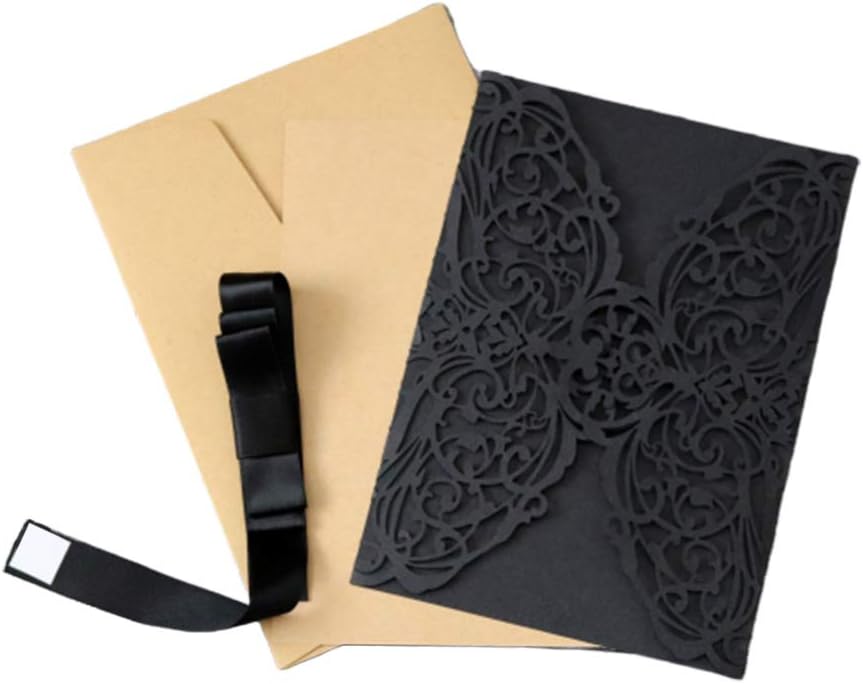 STOBOK 10Pcs Halloween Party Invitations with Bowknots and Envelopes