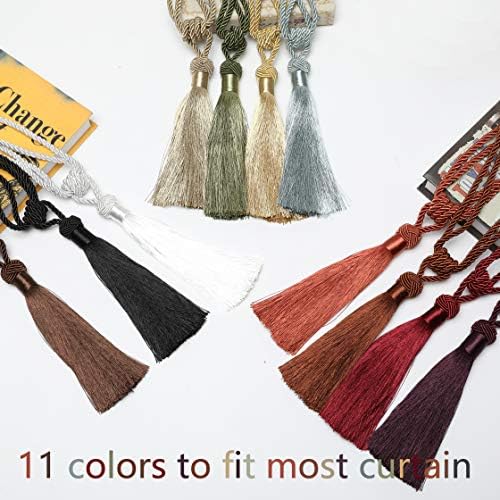 BEL AVENIR Green Curtain Holdbacks 4 Pack