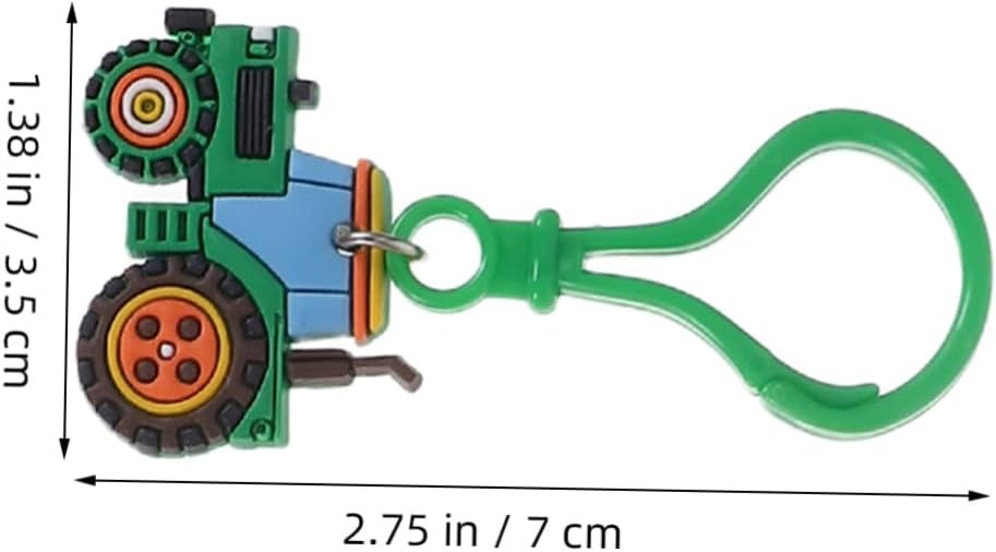 BESPORTBLE 6pcs Farm Tractor Keychains for Boys Girls