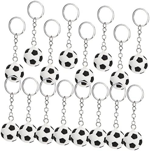DECHOUS 16pcs Soccer Keyrings Sports Keychains for Boys and Girls