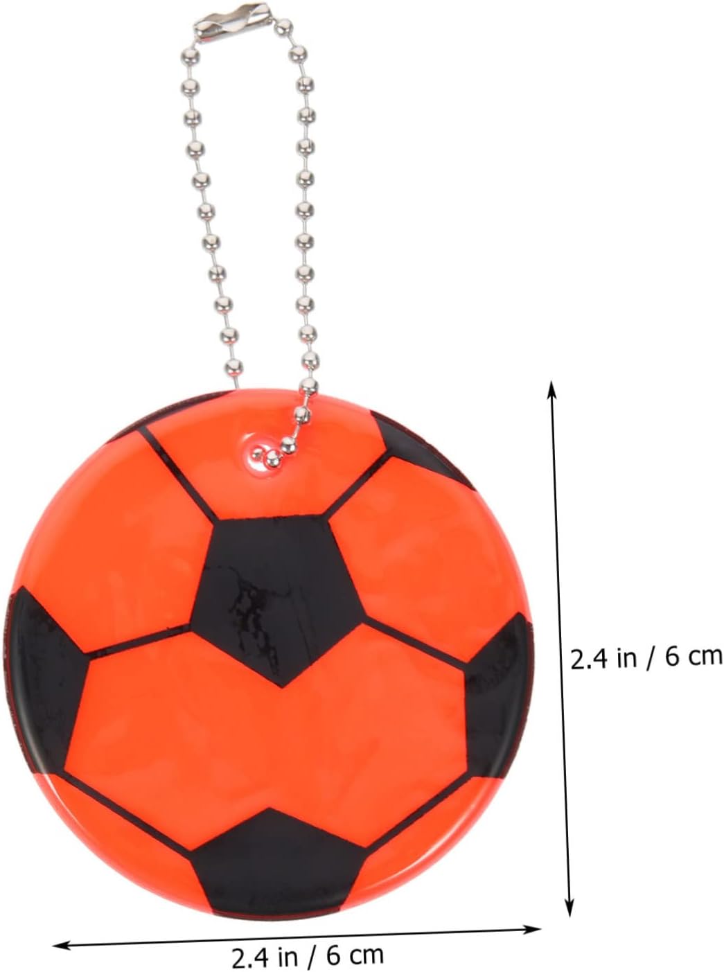 12pcs Reflective Soccer Party Favors Hanging Decor Keychain