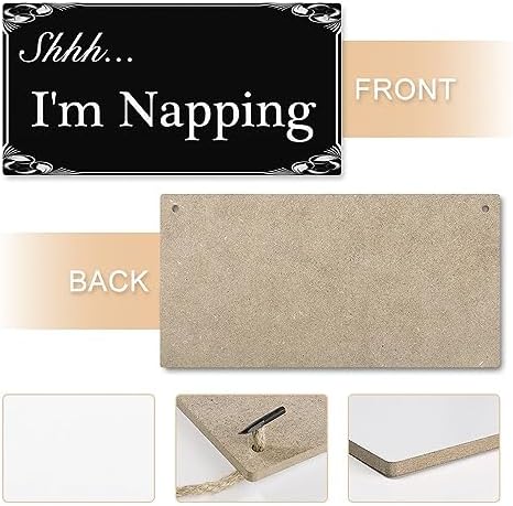 Shhh Im Napping Hanging Sign Decor Wooden 12x6