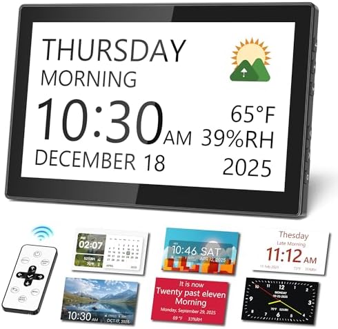 101 Inch Digital Clock with Date Day and Custom Schedules