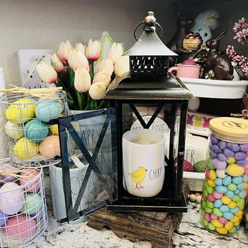 DECORKEY Decorative Candle Lanterns Black Indoor Outdoor