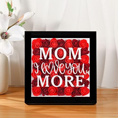 Mothers Day Flower Shadow Box Gift with Engraving
