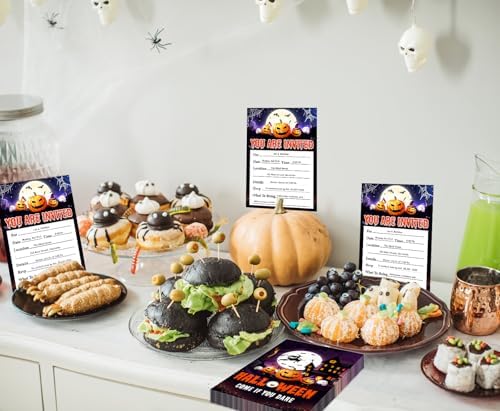 Spooky Halloween Party Invites 15 Set 5x7 Double Sided