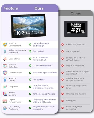 101 Inch Digital Clock with Date Day and Custom Schedules