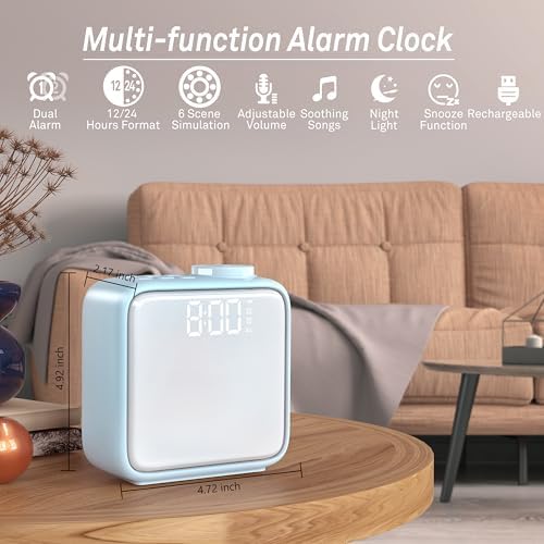 Airivo Alarm Clock Night Light with 6 Scenes and White Noise