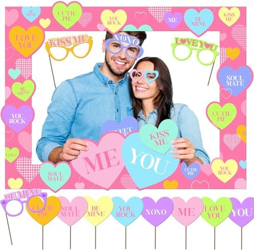Valentines Day Photo Booth Props Set