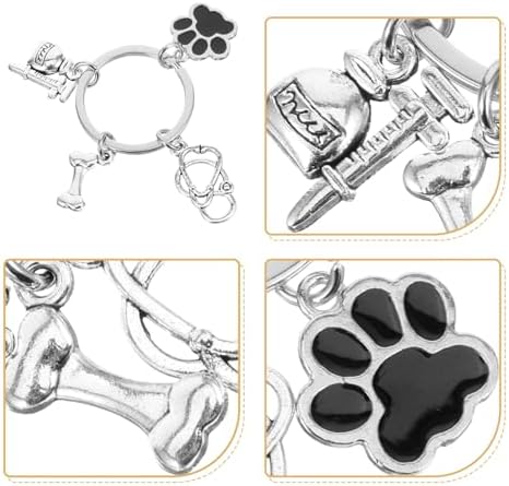 Adorable Dog Paw Keychain Charm for Keys Bags Backpacks
