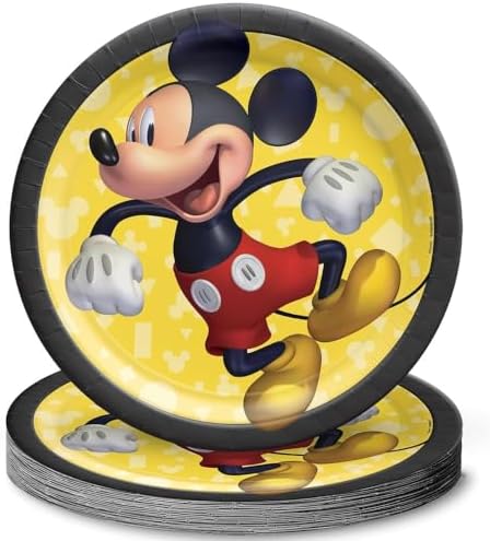 Mickey Mouse Forever Round Plates 7 8-Pack