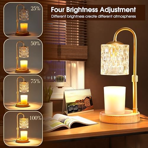 Briever Dimmable Candle Warmer Lamp with Timer and Height Adjustment