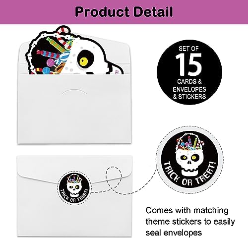 REWIDPARTY Halloween Party Invitations Set of 15