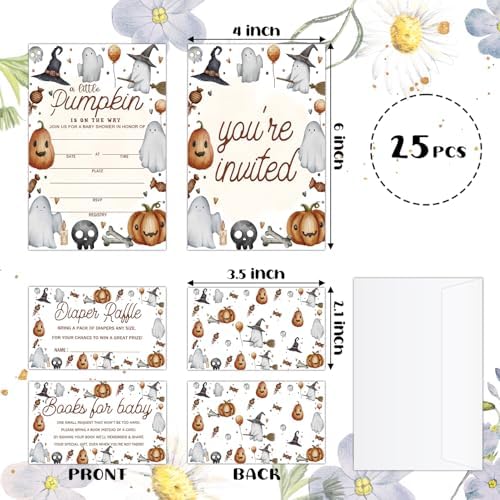 Deluxe Baby Shower Invitations 25 Set Halloween Party Invites