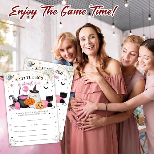 25 Halloween Baby Shower Invitations with Envelopes 1