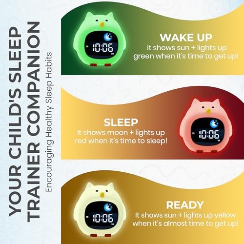 Bumble Bright Kids Alarm Clock with Nightlight and Sound