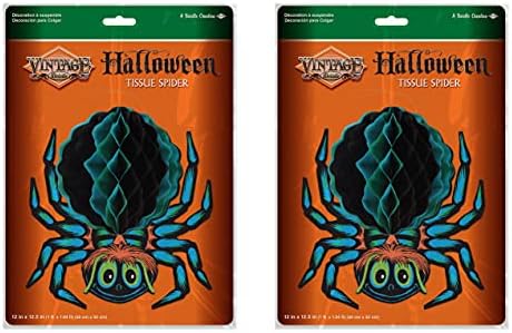 Vintage Halloween Tissue Spider Pack of 2