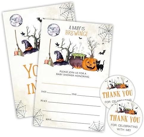 Halloween Baby Shower Invitations Set Of 20
