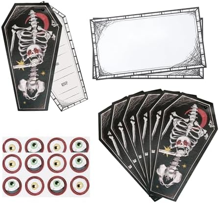 Cheerland Halloween Party Invitations with Stickers Pack of 8
