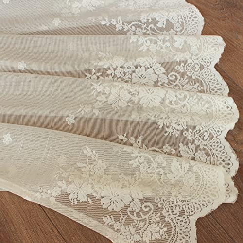 Zhh E-Commerce Beige Floral Valance Window Treatment