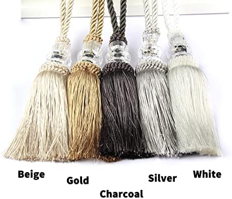 Curtain Tiebacks with Tassel Modern Window Curtain Holdbacks 2 Pack