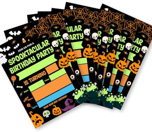 Spooky Halloween Party Invitations with Envelopes Set of 20